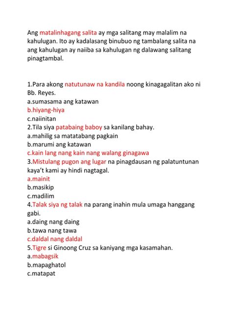 Mga malalim na kahulugan ng: .
